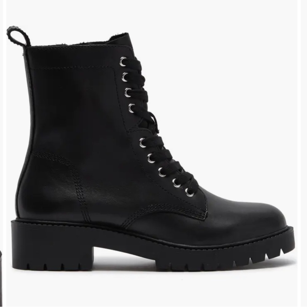 Steve Madden Black Combat Boots
